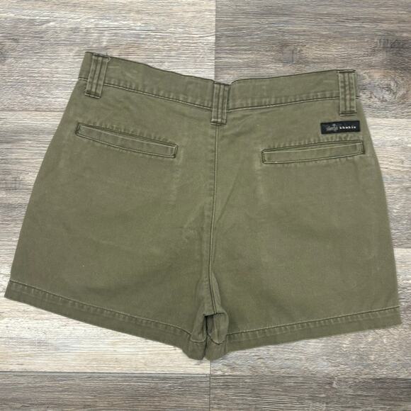Vintage 90s Y2K Levi's Silver Tab Olive Green Women's 9 High Waist Khaki Shorts‎ - Picture 2 of 10